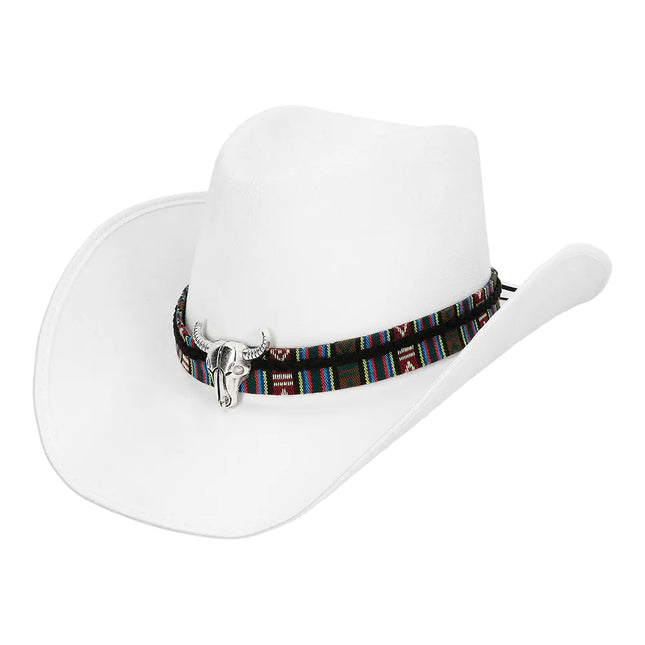 Chapeau de cow-boy blanc Luxe