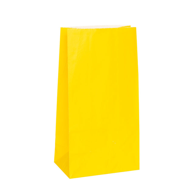 Sacs de fête Jaune 25cm 12pcs