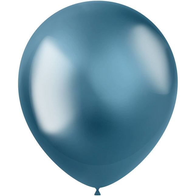 Ballons bleus chromés 33cm 50pcs