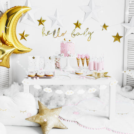 Guirlande de naissance Hello Baby Gold 70cm