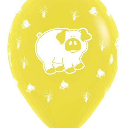 Ballons de baudruche Farm Animals Mix 30cm 25pcs