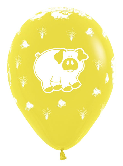 Ballons de baudruche Farm Animals Mix 30cm 25pcs