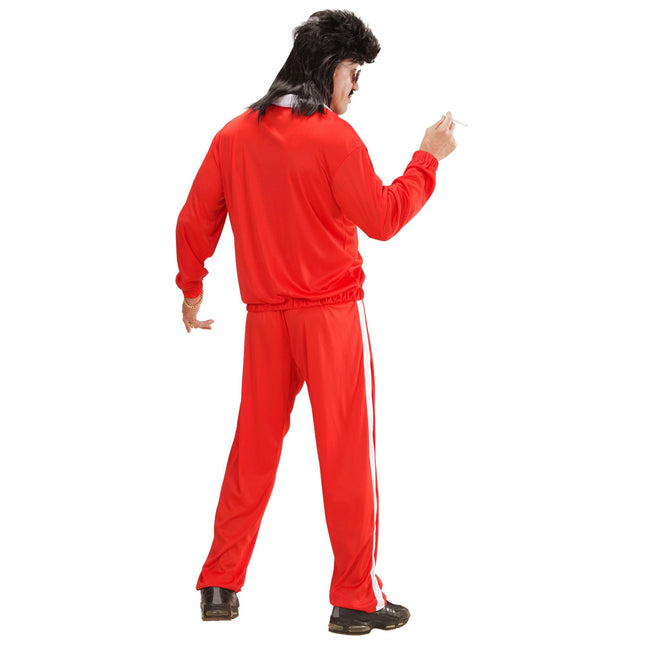 Neon 80S Tracksuit Faulty Red Men's