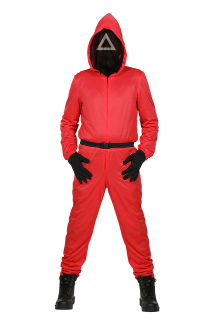 Costume de jeu de calmar rouge Triangle pour enfant