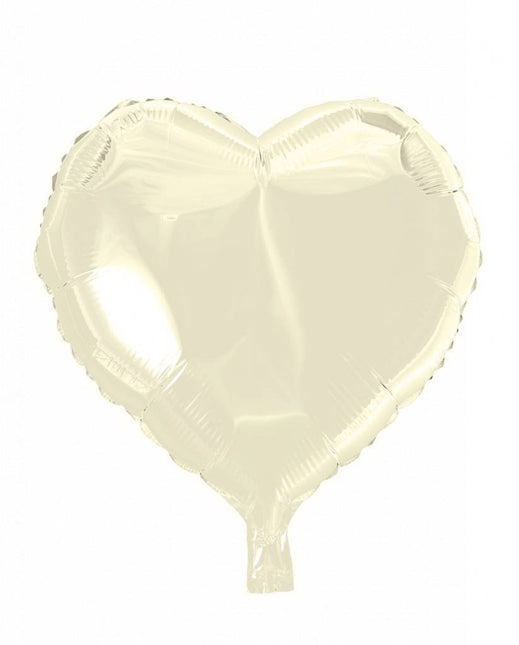 Ballon à l'hélium Coeur Ivoire 46cm vide