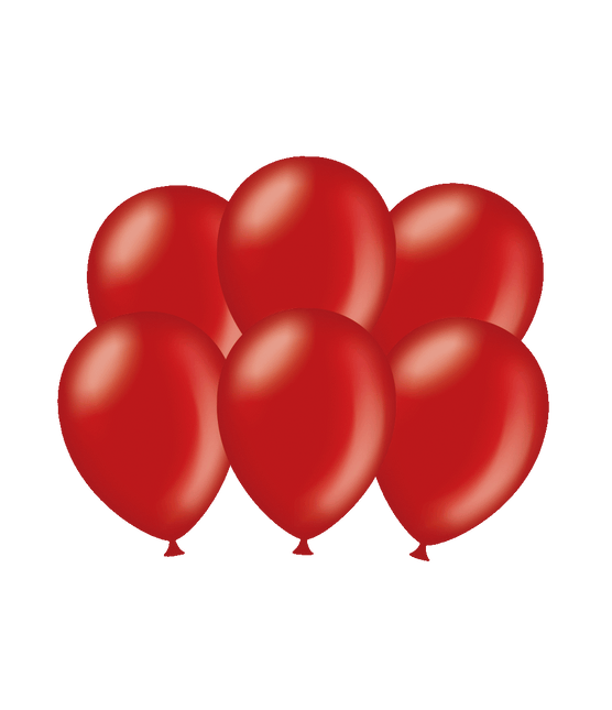 Ballons rouges métallisés 30cm 6pcs