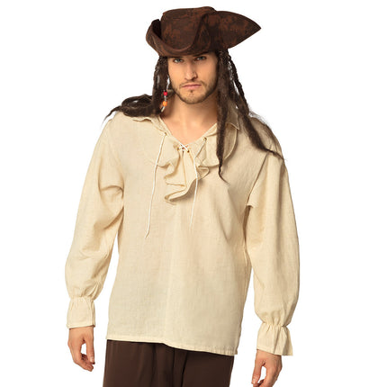 Chemisier Pirate Hommes Beige