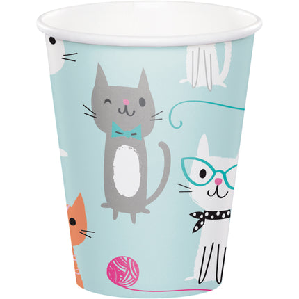 Party Cats Cups 256ml 8pcs