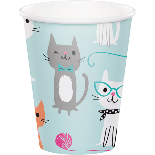 Party Cats Cups 256ml 8pcs