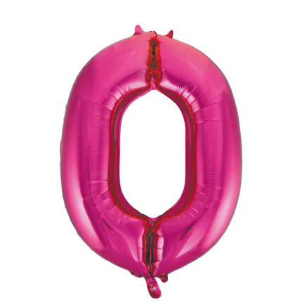 Ballon de baudruche Figure 0 Fuchsia XL 86cm vide