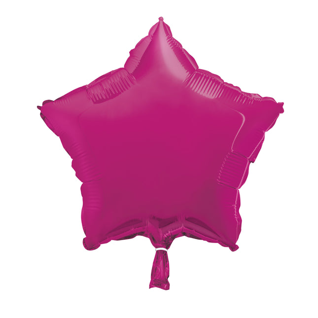 Ballon à l'hélium Étoile Fuschia Vide 45cm