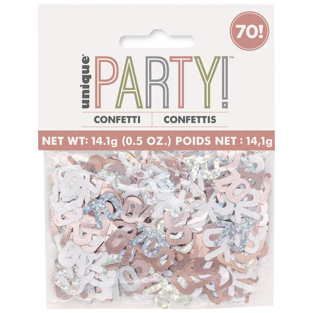 70 Years Confetti Bag Rose Gold 14gr