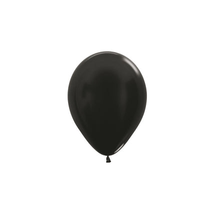 Ballons de baudruche Noir Métallique 12cm 50pcs