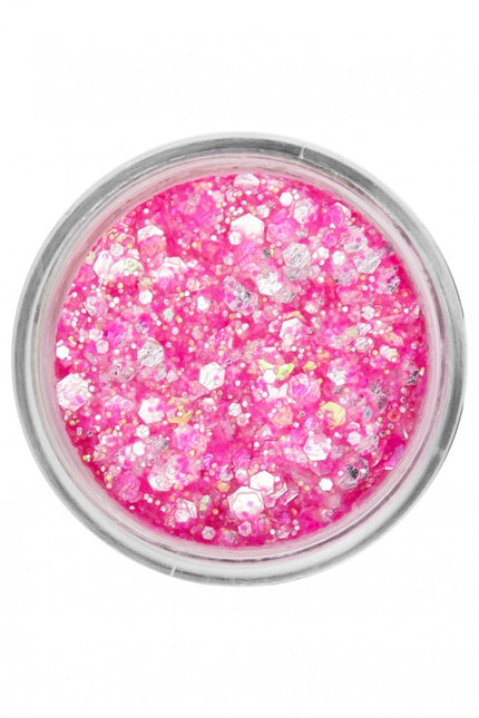 PXP Pressed Chunky Glitter Creme Neon Pink Candy 10ml