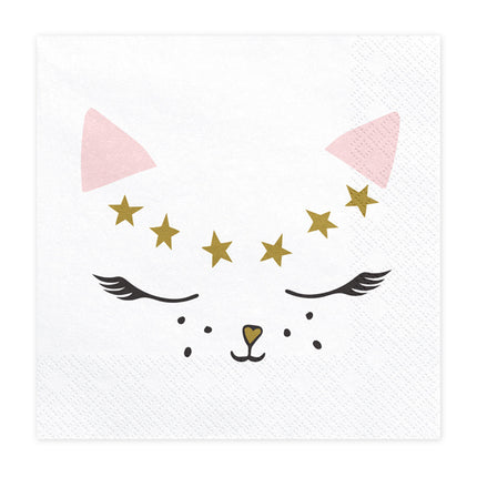 Serviettes de table Chat 33cm 20pcs