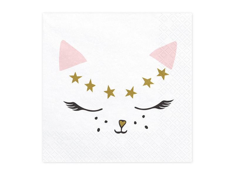 Serviettes de table Chat 33cm 20pcs