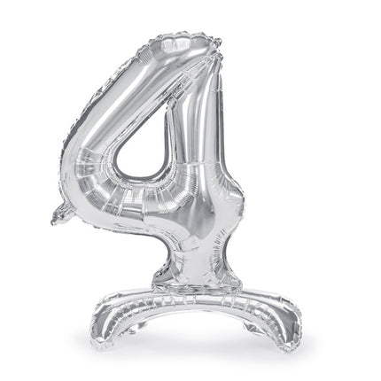 Ballon de baudruche Figure 4 Argent Standard Vide 70cm