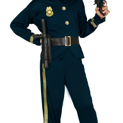 Costume de police enfant or