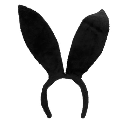 Bandeau à cheveux noir Grandes oreilles de lapin