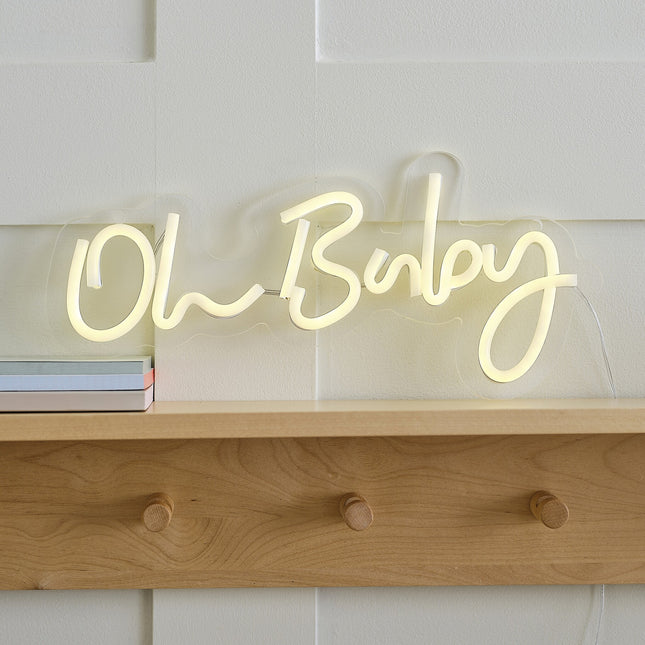 Lampe néon blanche Oh Baby 34cm