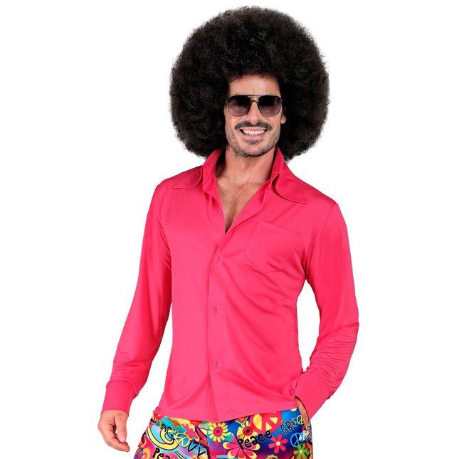 Chemisier Disco 70S Rose Hommes Luxe