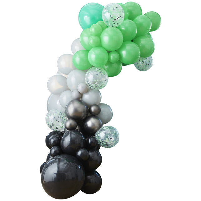 Arche de ballons noir/vert