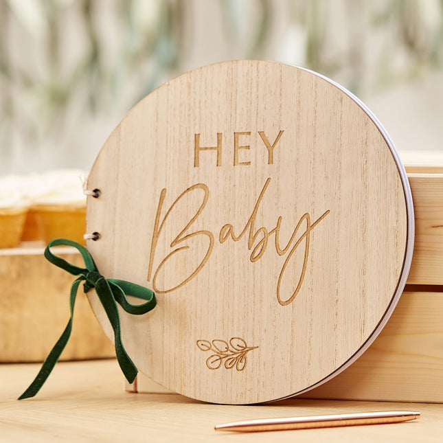 Livre d'or Hey Baby Wood 22cm