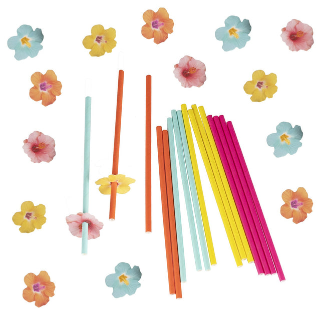 Pailles Fleurs 19cm 16pcs