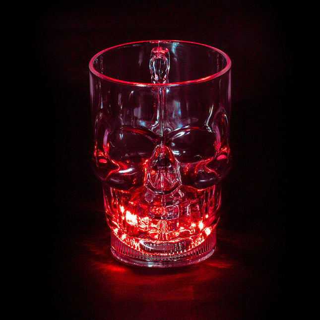 Crâne de verre illuminant Halloween 400ml