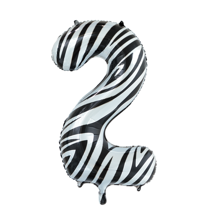 Ballon de baudruche Figure 2 Zebra XL 86cm vide