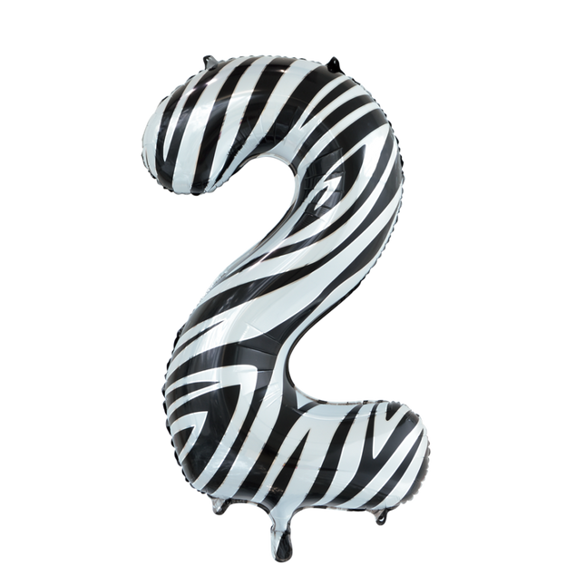 Ballon de baudruche Figure 2 Zebra XL 86cm vide