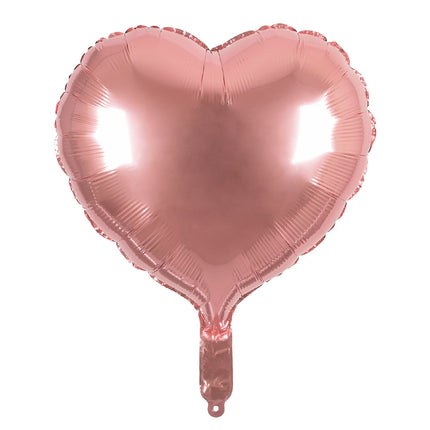 Ballon à l'hélium or rose coeur vide 45cm