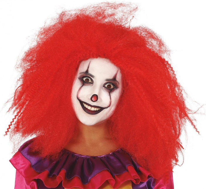 Perruque de clown Afro Rouge