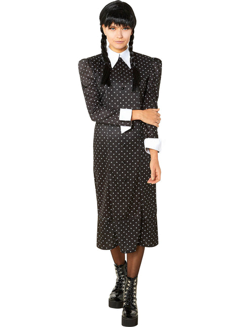 Robe d'Halloween Mercredi Les Dames Addams