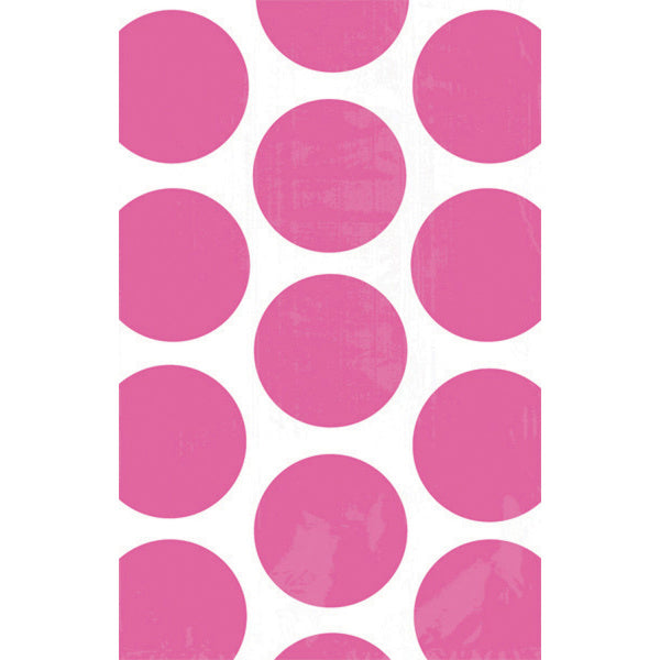 Sacs de partage blancs Fuchsia Dots 10pcs.