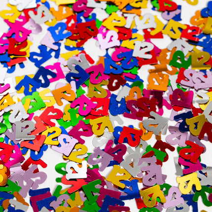 Confettis de table 12 ans colorés