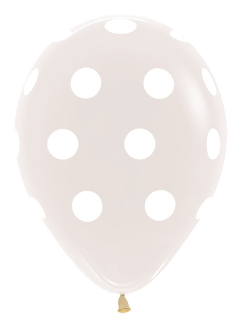 Ballons de baudruche Polka Dots Clear 30cm 25pcs