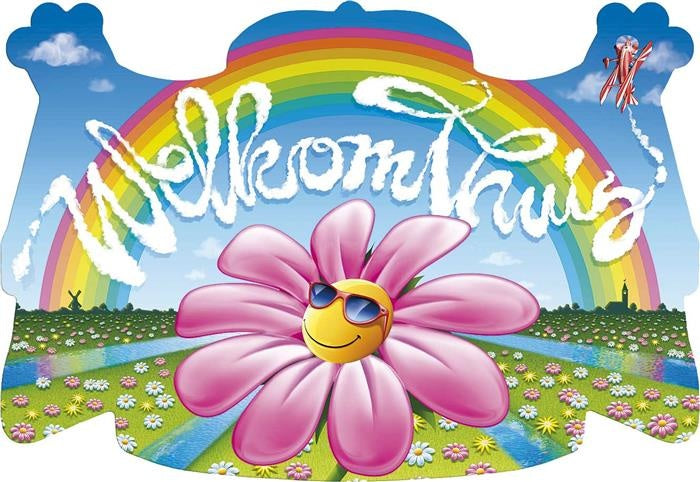 Plaque de porte Welcome Home Fleur 48cm