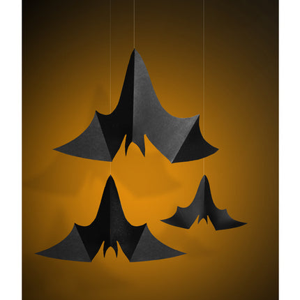 Décoration suspendue d'Halloween Ensemble de chauve-souris 31-47cm 3 pièces