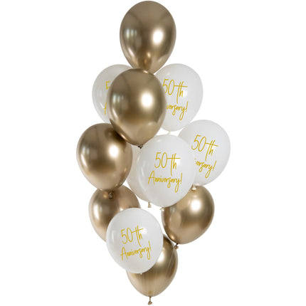 Ballons dorés 50 ans 33cm 12pcs