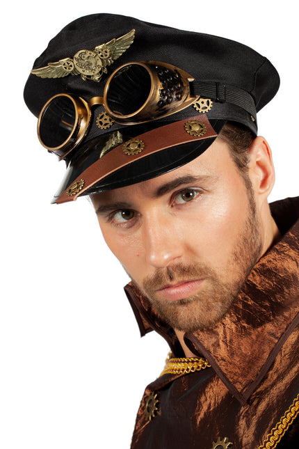 Casquette Steampunk avec lunettes