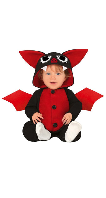 Costume de chauve-souris bébé rouge