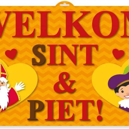 Sint en Piet Plaque de porte en couleur 58cm