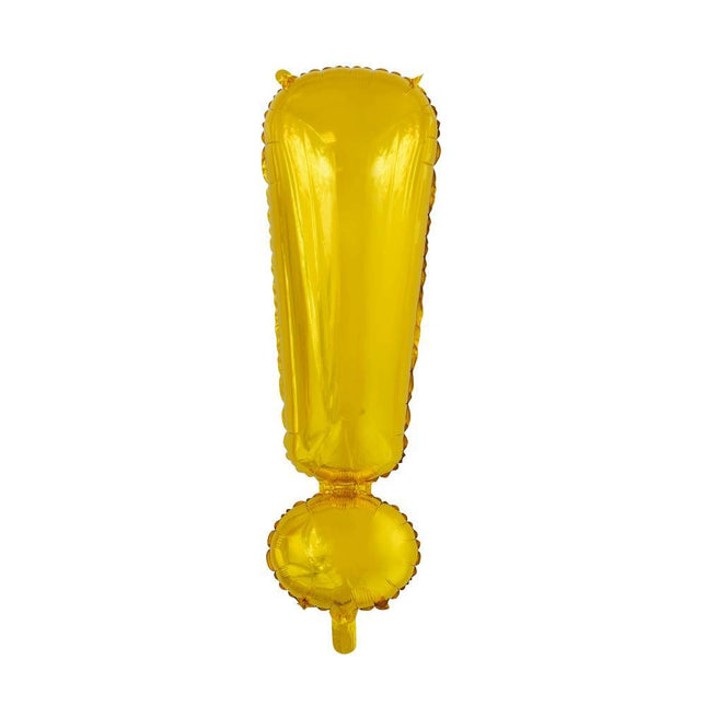 Ballon de baudruche Point d'exclamation ! Or XL 102cm vide