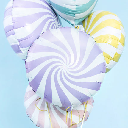 Ballon à l'hélium Lilas Swirl 45cm vide