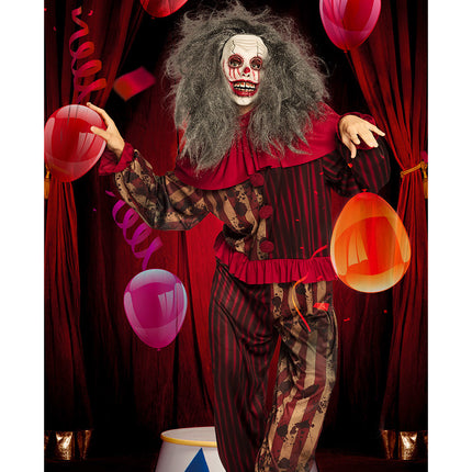 Masque d'Halloween Clown Cheveux gris