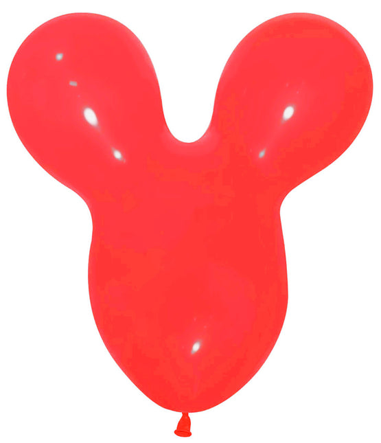 Ballons Tête de Souris Rouge 25pcs