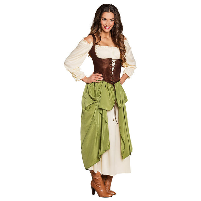 Robe Dirndl Oktoberfest Femme Vert