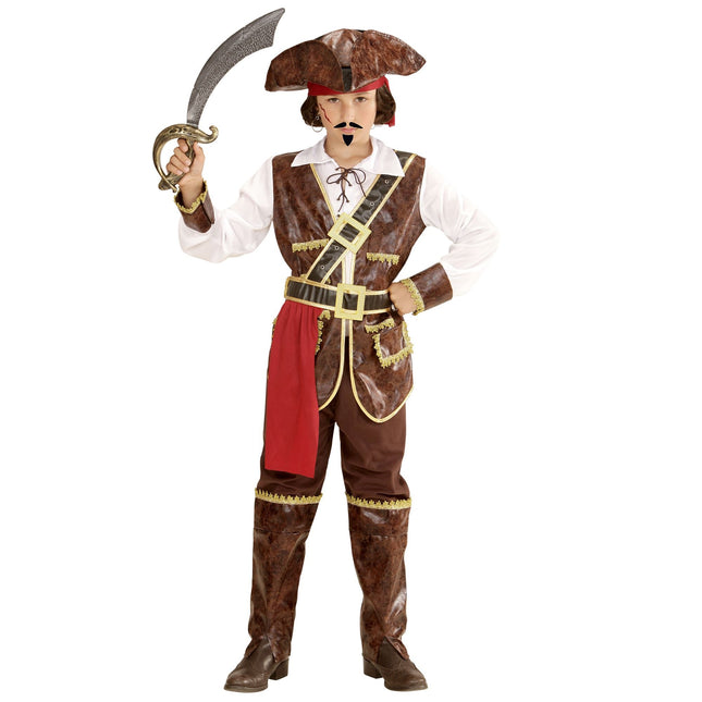 Costume de pirate garçon brun