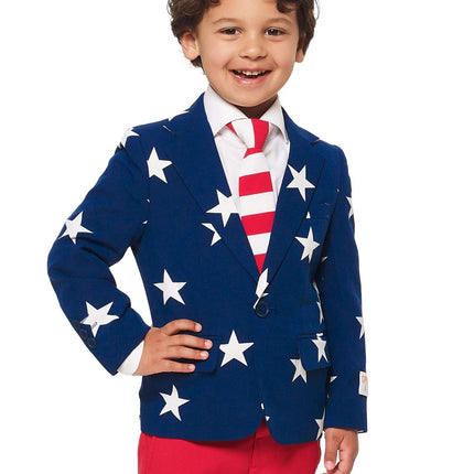 USA Stars Stripes Suit Boy OppoSuits